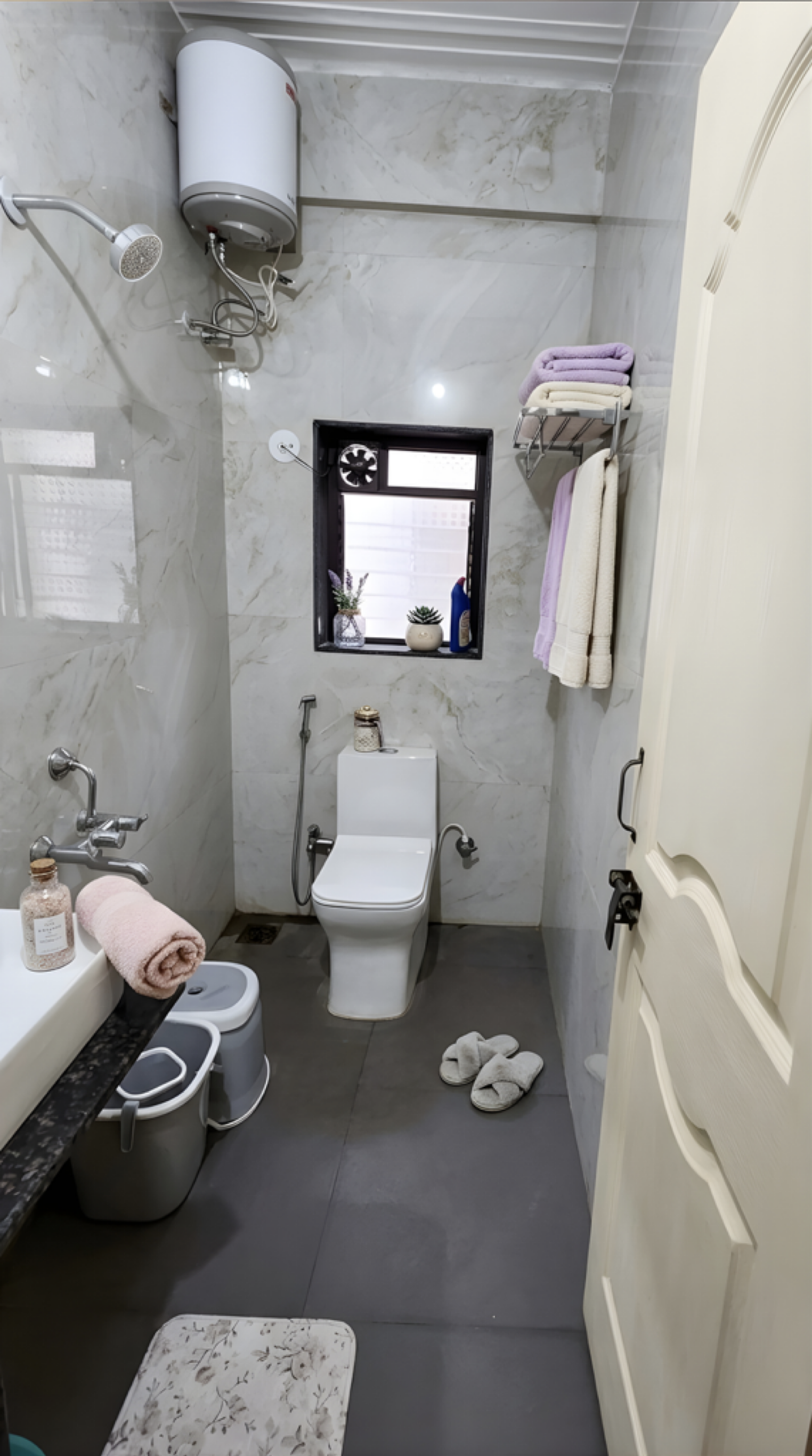 Clean washroom facilities at girls hostel Pune